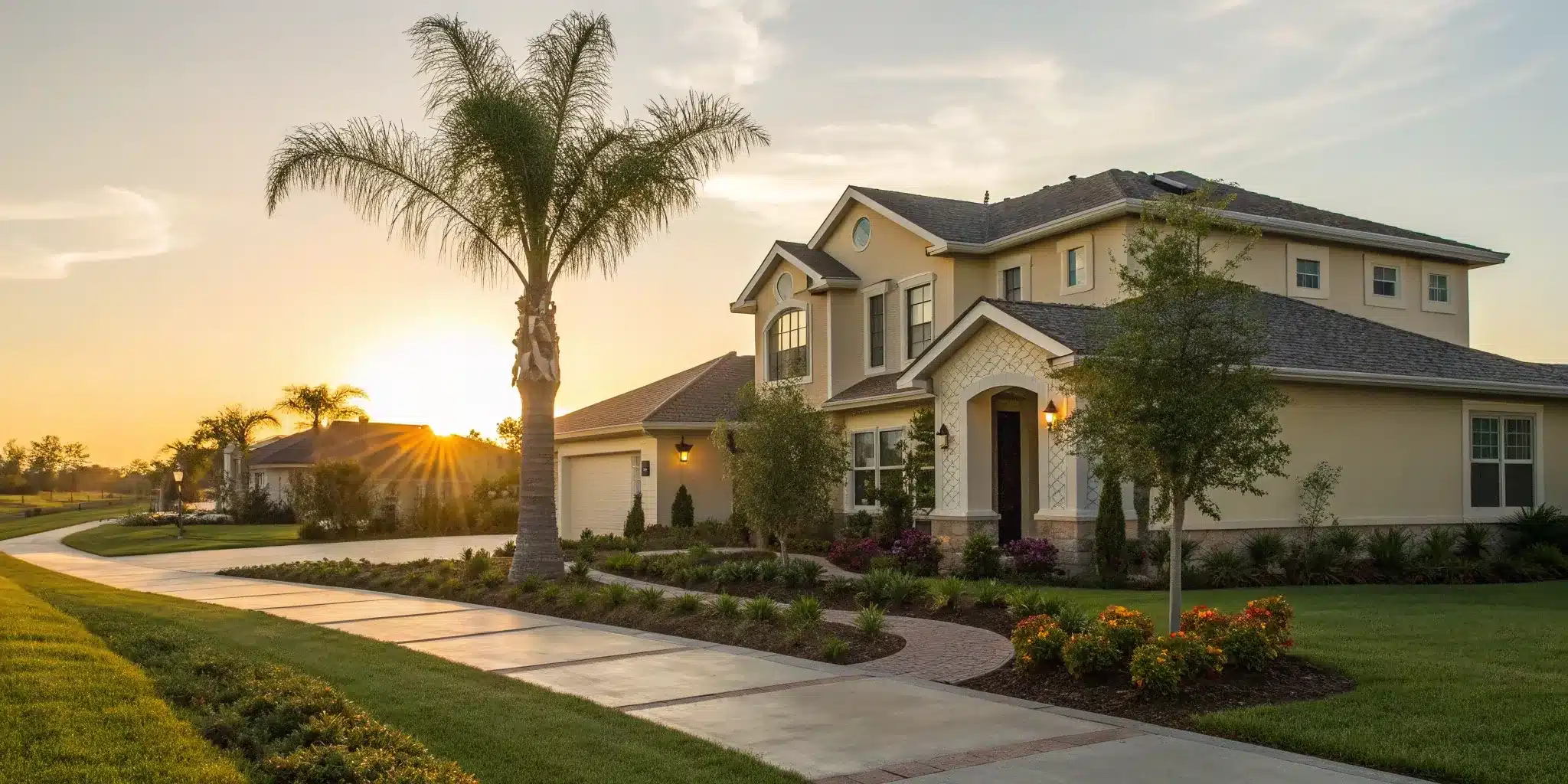 Modern Florida home prepared for its final inspection.
