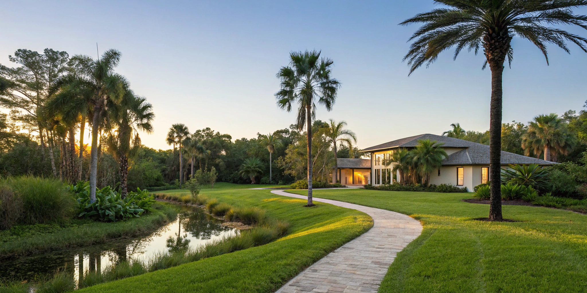 Florida home with a yard, the location for a new septic system requiring a permit.