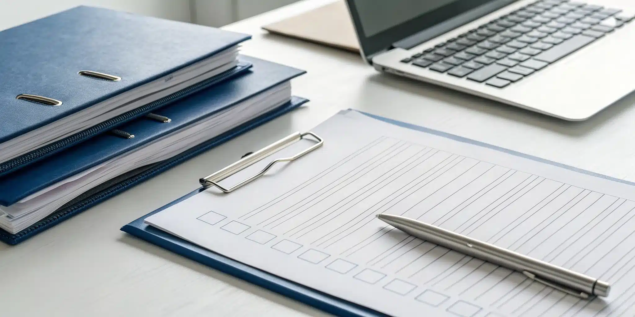 Organizing Florida permit documents with a checklist for a building permit application.