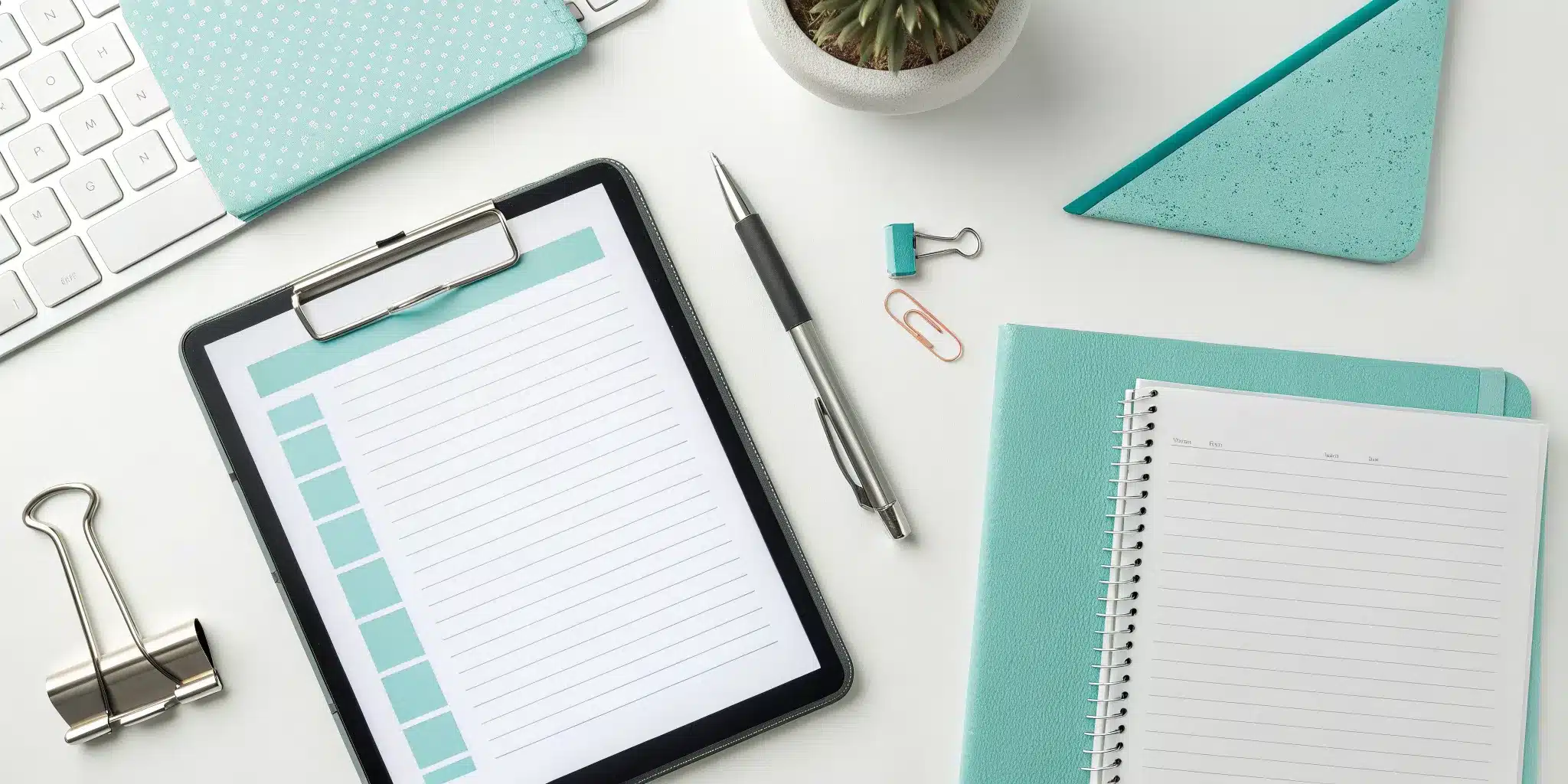 A checklist and paperwork organized on a desk to help with a Florida permit application.