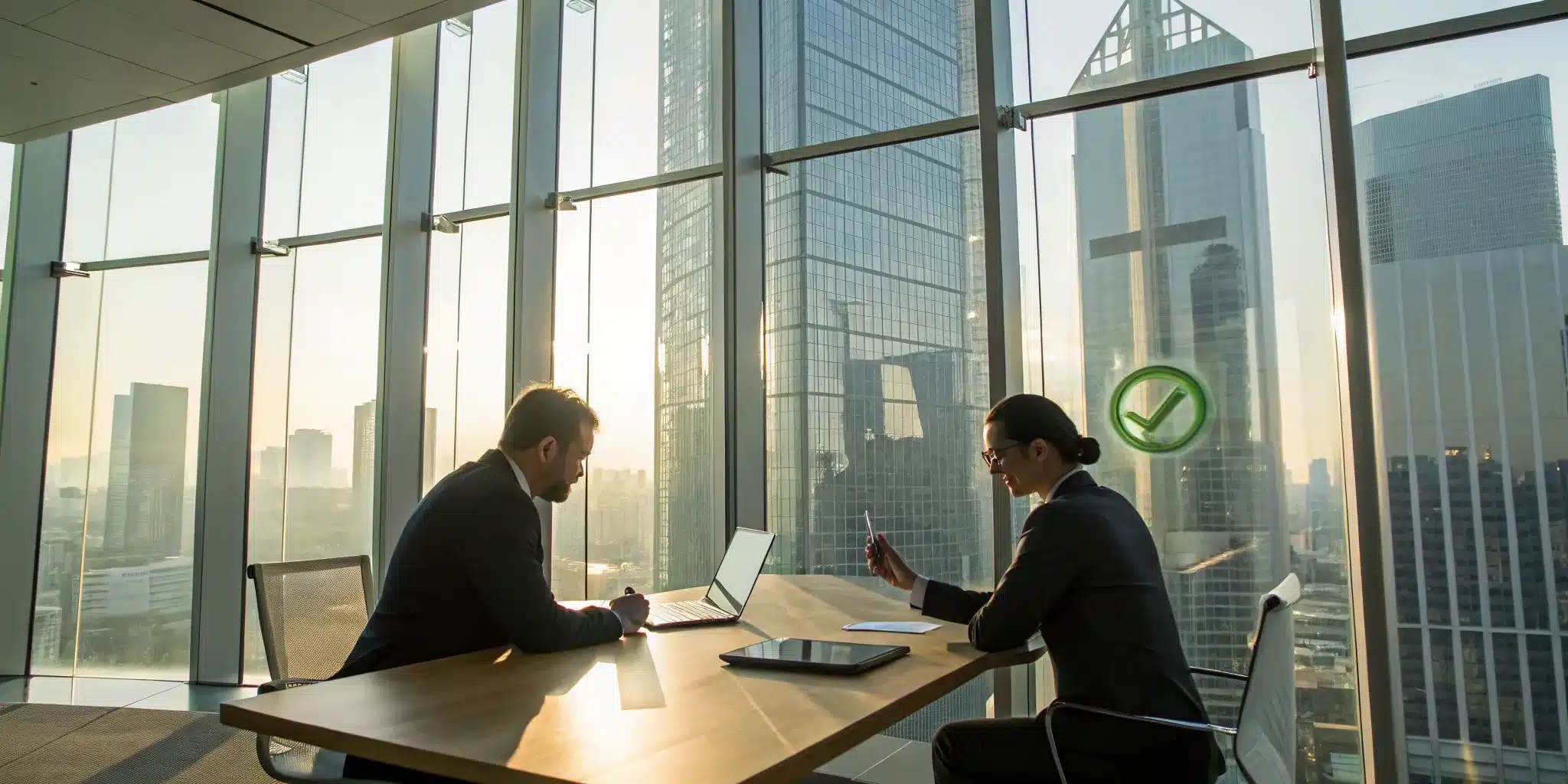 Professionals reviewing project plans during a pre-application consultation.