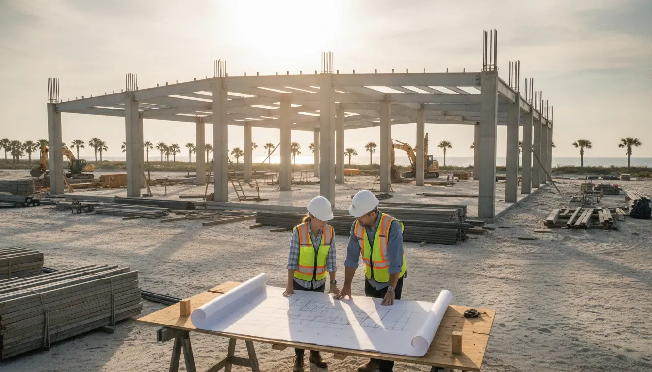 Commercial construction project planning for the Bay County building permit process