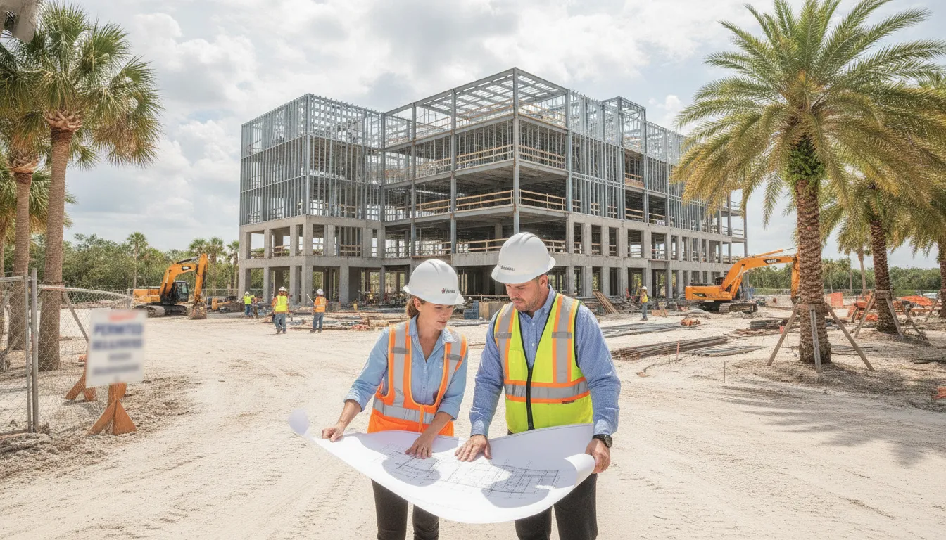 Commercial team coordinating the Hernando County building permit process