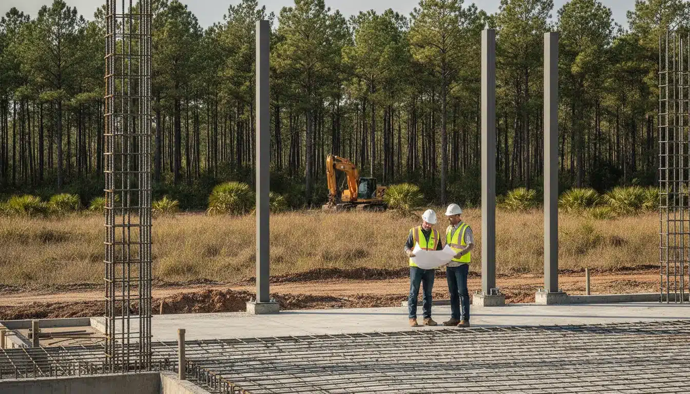 Commercial construction team coordinating the Jefferson County Florida building permit process